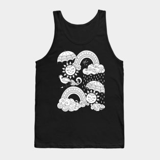 Noncolored Fairytale Weather Forecast Print Tank Top